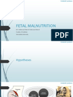 Fetal Malnutrition: DR. Mahmoud Ahmed Mahmoud Ahmed Faculty of Medicine Alexandria University