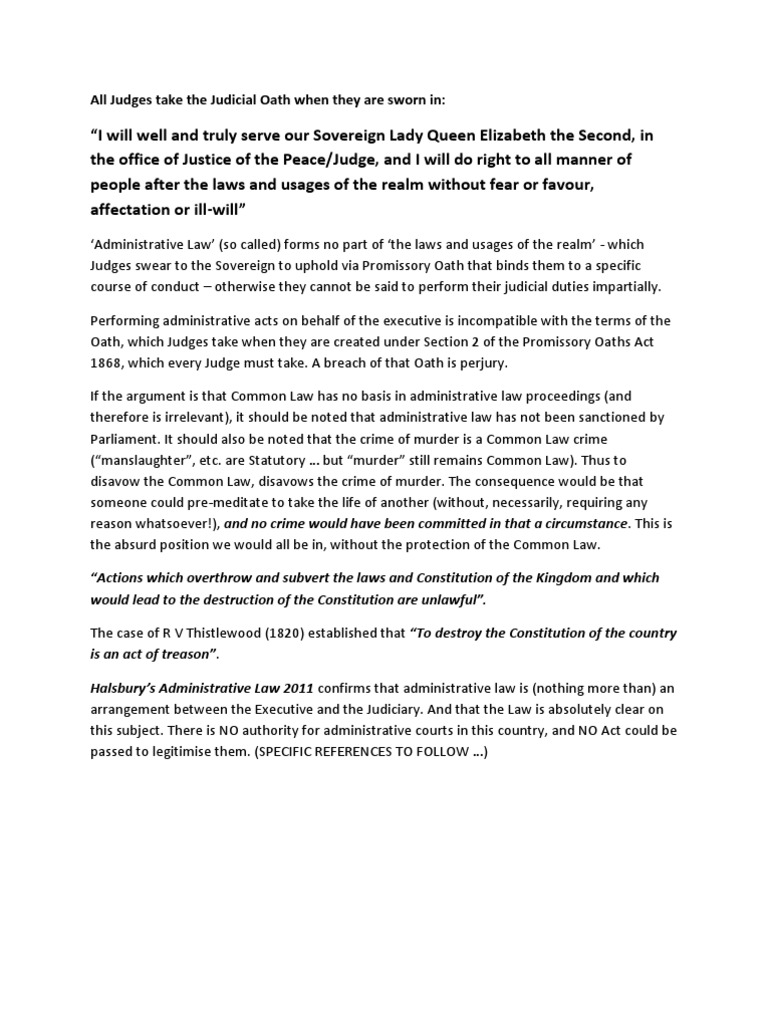 Statement of Offence of Administering An Unlawful Oath PDF Oath Of