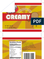 Western Family Peanut Butter Label
