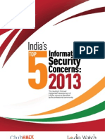 India Top5 Information Security Concerns 2013 IndiaWatch and ClubHack