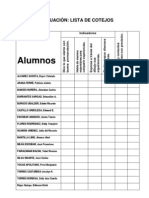 Evaluación-LISTA DE COTEJOS-EXPRESION ORAL