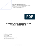 Glosario latín jurídico