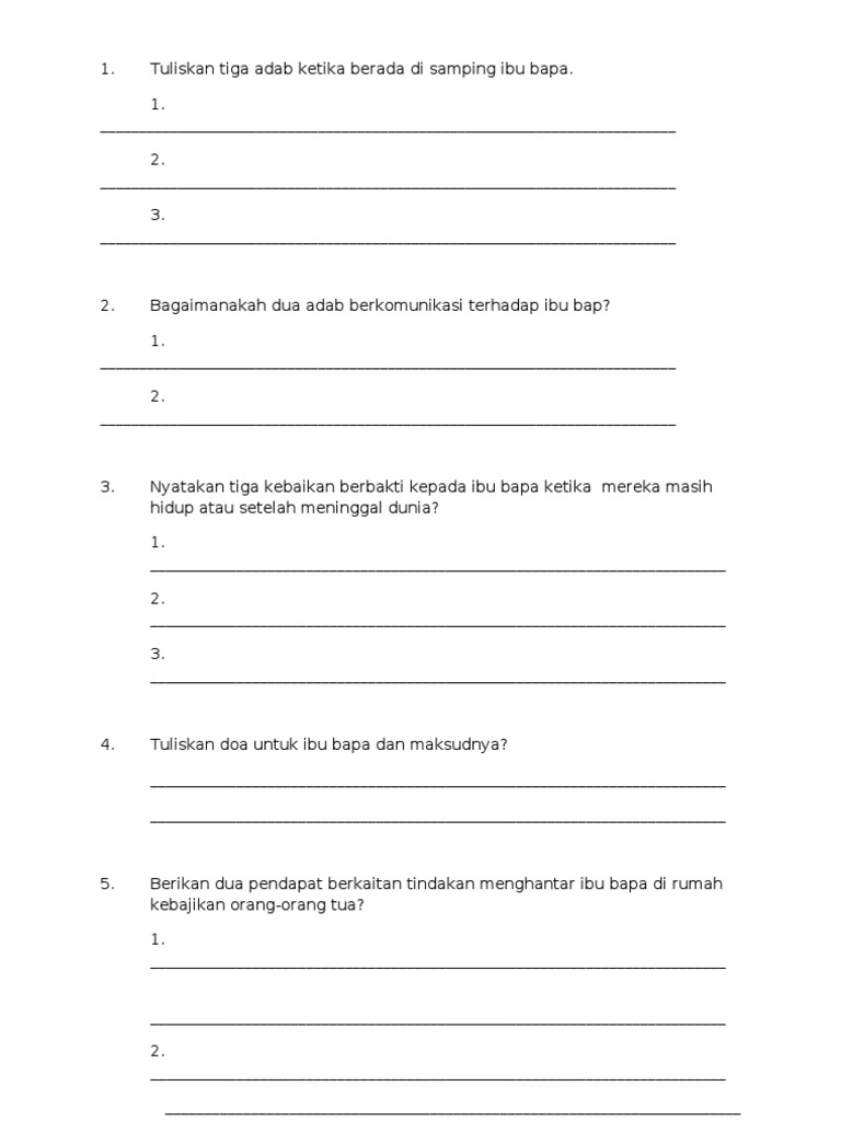 Adab Terhadap Orang Tua  PDF