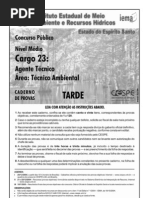 PROVA IEMA TÉCNICO AMBIENTAL