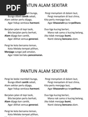 Pantun Alam Sekitar  PDF
