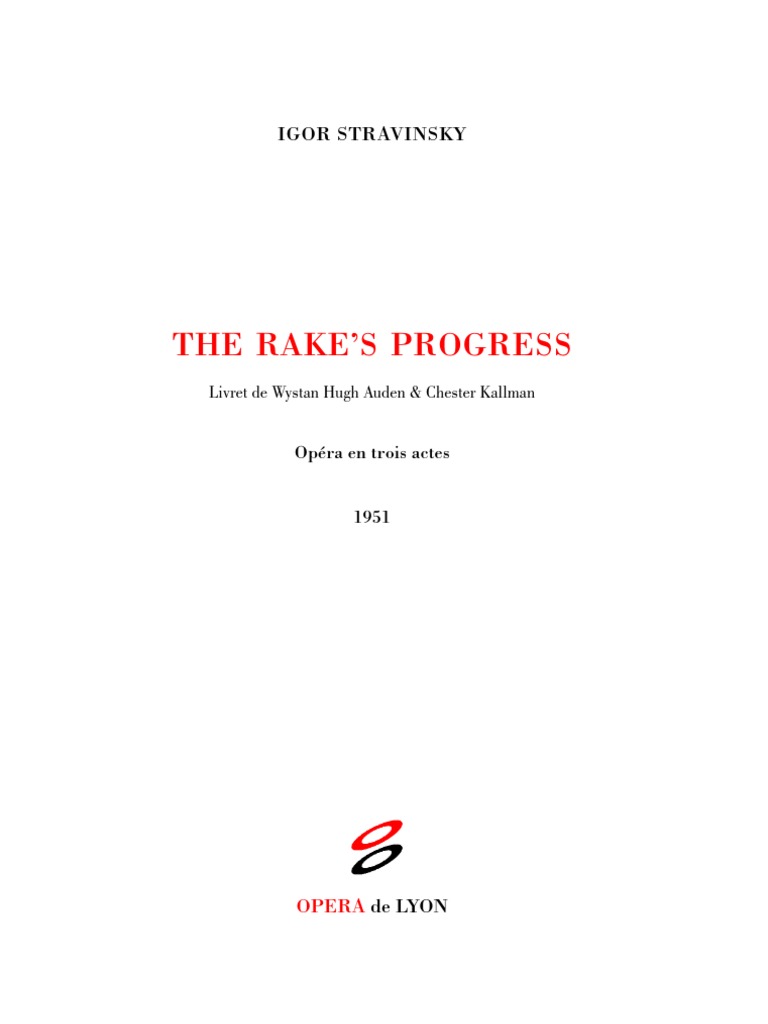 Rake's Progress Libreto - English | PDF