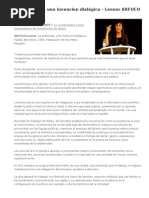 La entrevista una invencion dialógica - Leonor ARFUCH.doc
