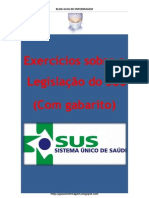 Exercícios Sobre A Legislação Do SUS