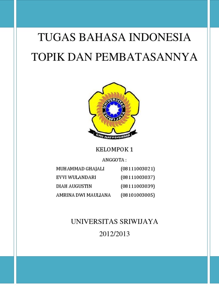 Pembatasan Topik dalam Penulisan Skripsi | PDF | Karier & Perkembangan ...