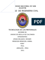 Trabajo Arcilla No Calcinada