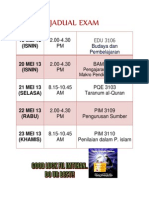 Jadual Exam