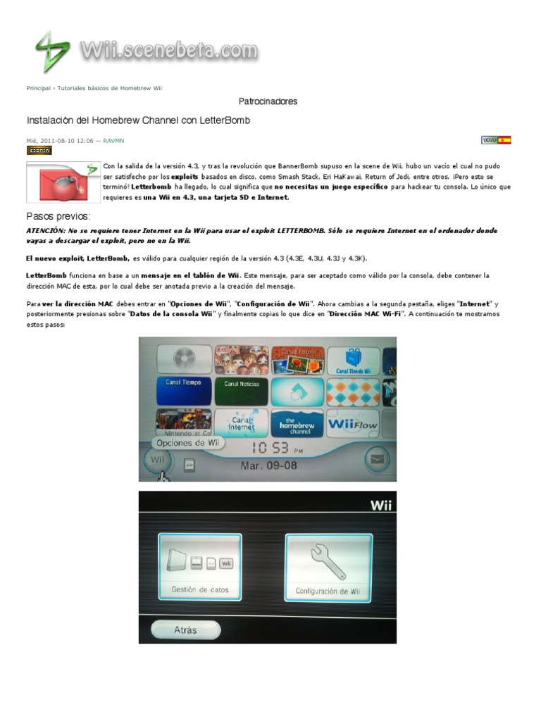 Instalacion Del Homebrew Channel Con Letterbomb Wii Scenebeta Com Instalacion Del Homebrew Channel Con Letterbomb Wii Scenebeta Com