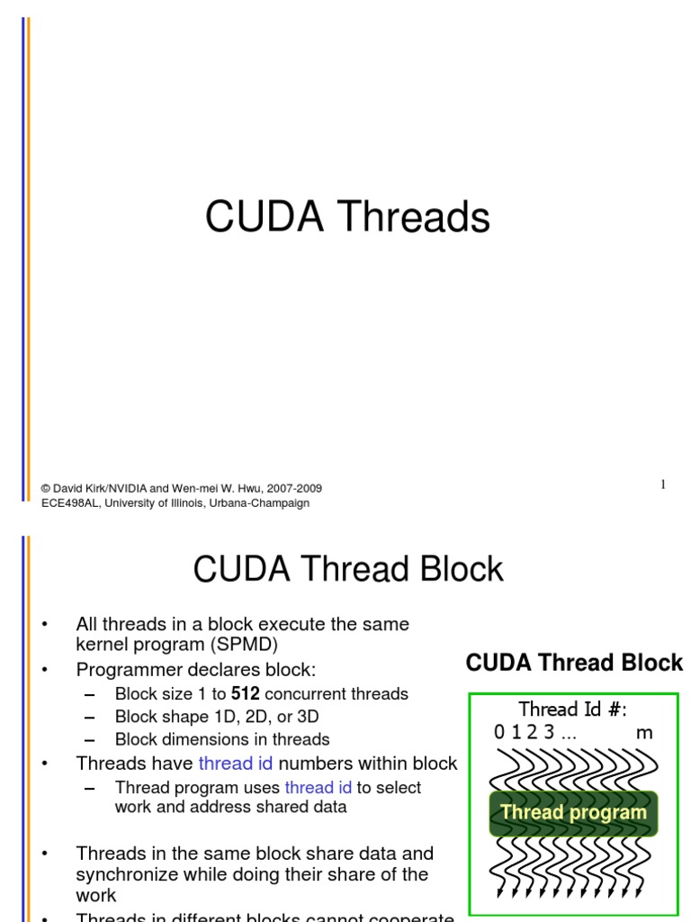Lect11 12 Cuda Threads | PDF | Thread (Computing) | Software Development