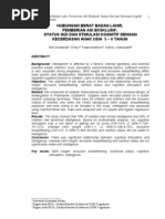 Download Hubungan Antara Berat Badan Lahir Asi Eksklusif Status Gizi Dan Stimulasi Kognitif Dengan Kecerdasan Anak Usia 5-6 Tahun Di Kecamatan Prambanan Andarwati Et All by Alvin Brilian Budiono SN142318097 doc pdf
