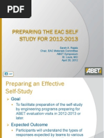 Preparing The EAC Self Study