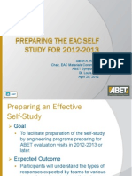 Preparing The EAC Self Study