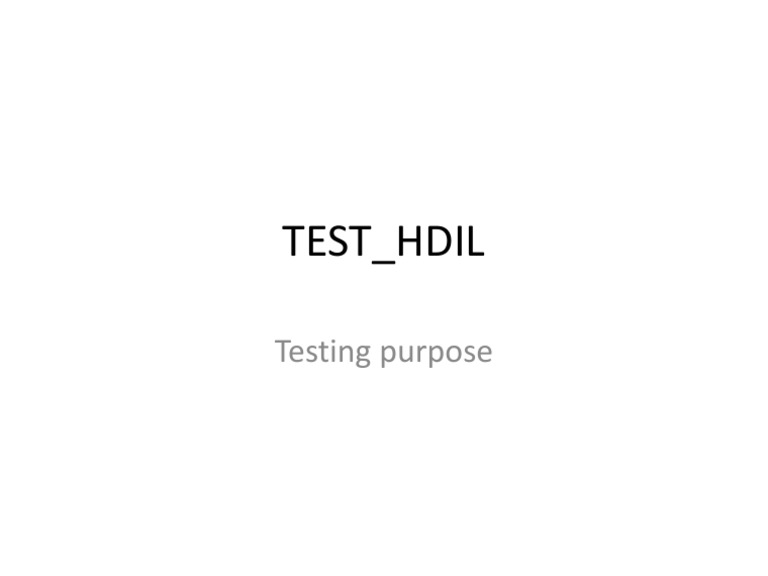Test HDIL | PDF