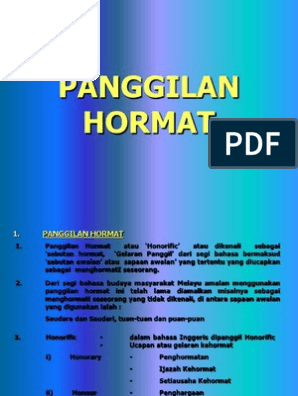 Panggilan hormat bagi yang dipertua dewan rakyat