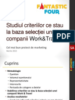 Studiul criteriilor ce stau la baza selecției 