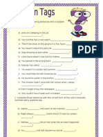 Question Tags and Verb Forms Practice