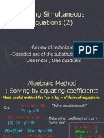 Solving Simultaneous EQUATIONS