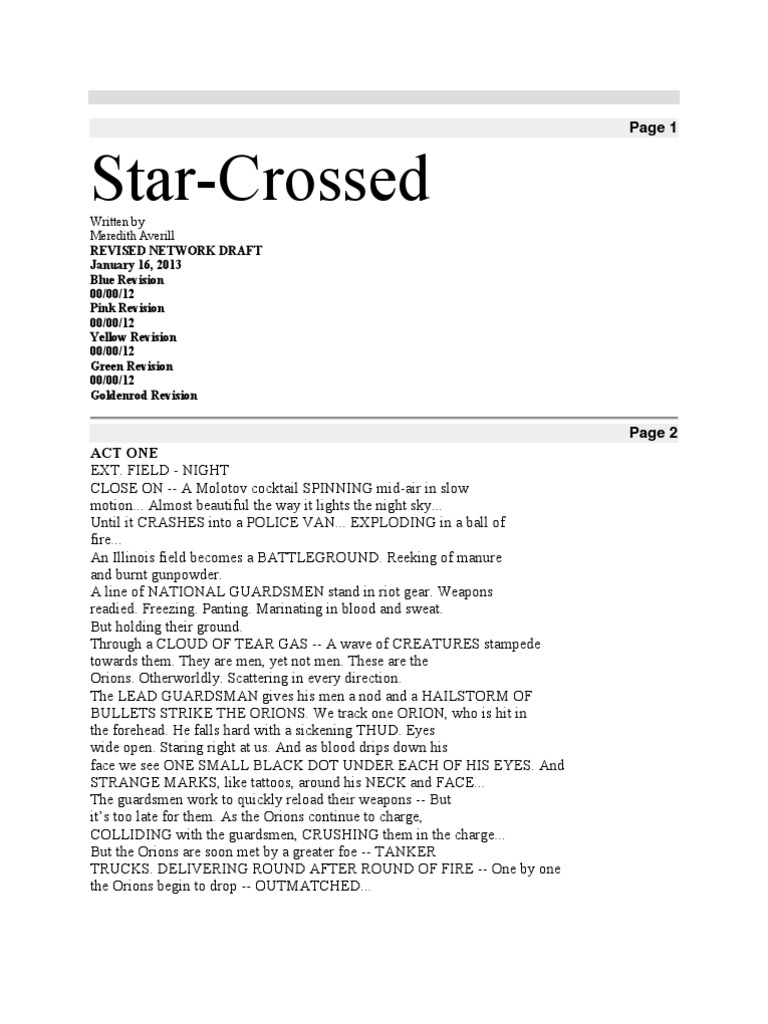 Star-Crossed Script | PDF | Nature