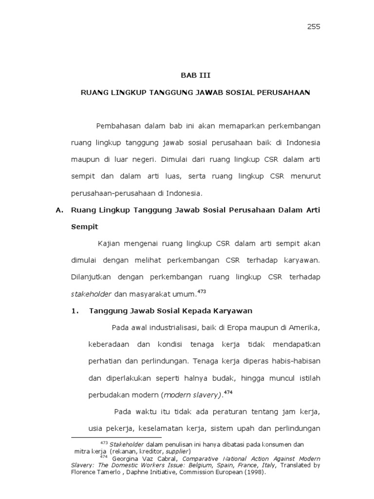 Bab Iii Tanggungjawab Sosial Perusahaan Pdf