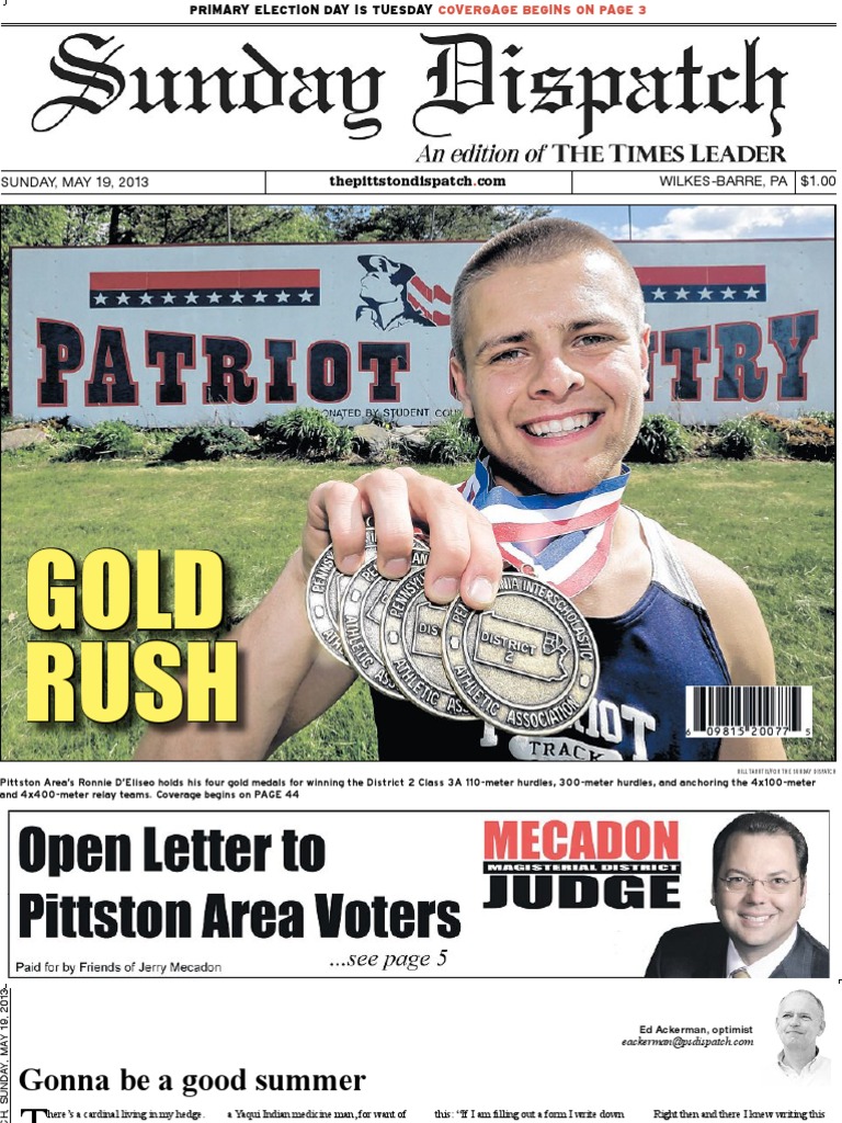 The Pittston Dispatch 05-19-2013 | PDF | Pittston | Luzerne County