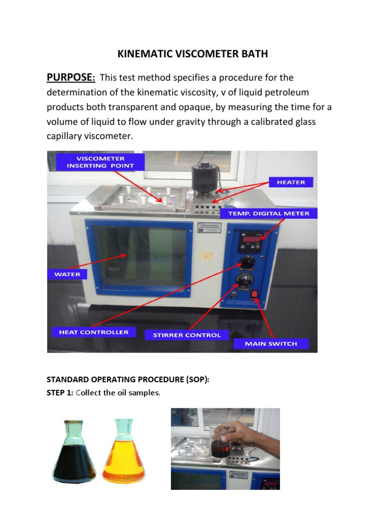 Kinematic Viscosity Testing Procedure | PDF | Technology & Engineering