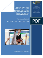 Raport Studiu Motivatia in Invatare v1