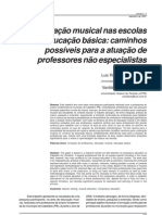 Educacao Musical Nas Escolas de Educacao Basica Caminhos Possiveis Para a Atuacao de Professores Nao Especialistas
