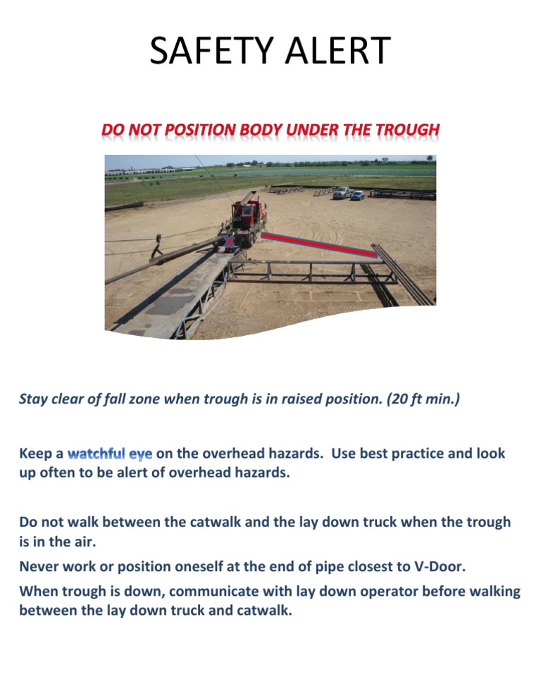 Safety Alert: Stay Clear of Fall Zone When Trough Is in Raised Position ...