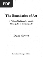 Novitz, David - The Boundaries of Art