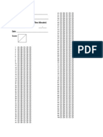 UPCAT Answer Sheets