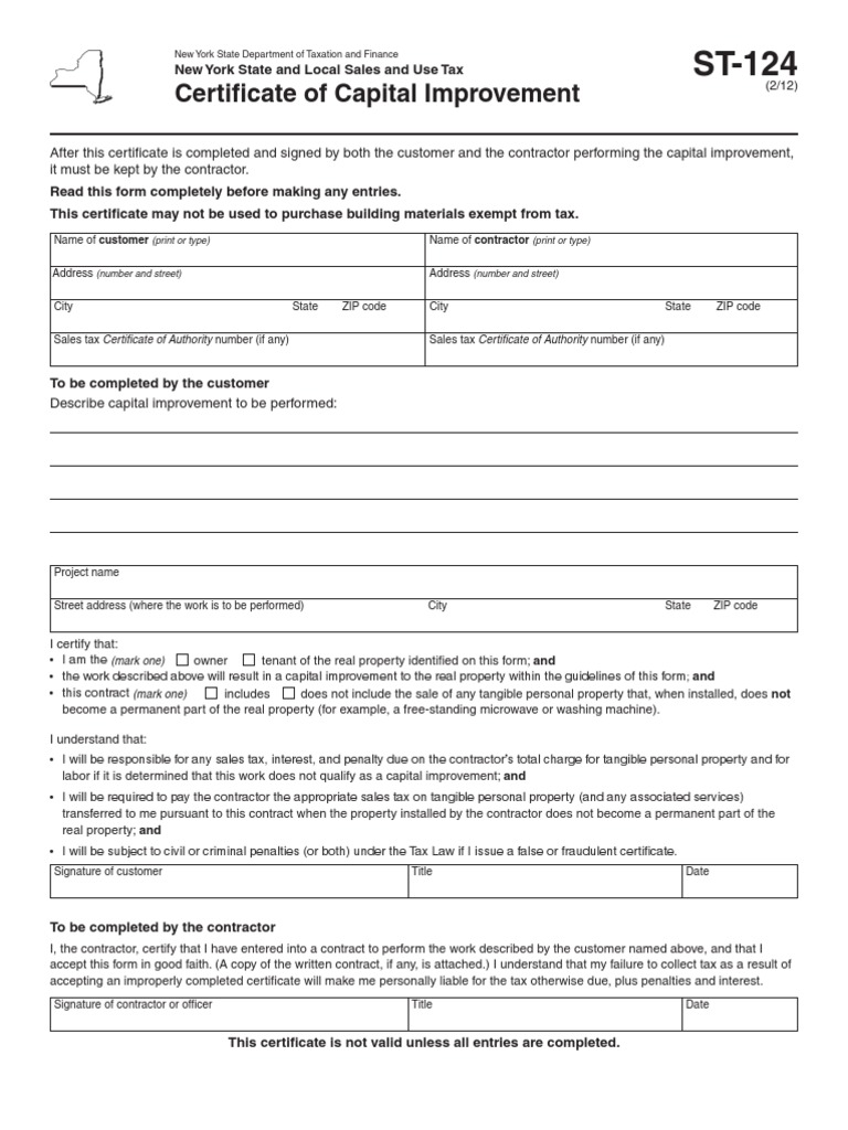 Capital Improvement Form Flooring Real Property