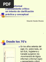 Lógica informal y pensamiento crítico