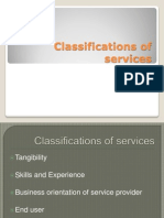 Classifications of Services
