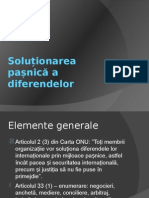 Solutionarea Diferendelor Politico Diplomatice