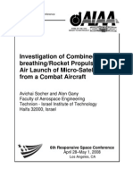 Investigation of Combined Air-BreathingRocket Propulsion for Air Launch of Micro