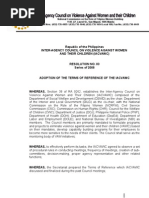 IACVAWC Resolution No. 3 - Adopting The IACVAWC TOR