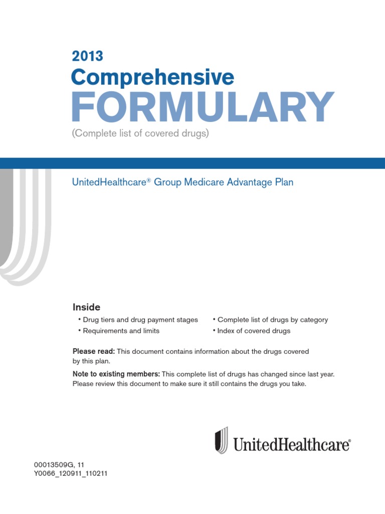 2013 United HealthCare Formulary.pdf Medicare Part D Pharmaceutical