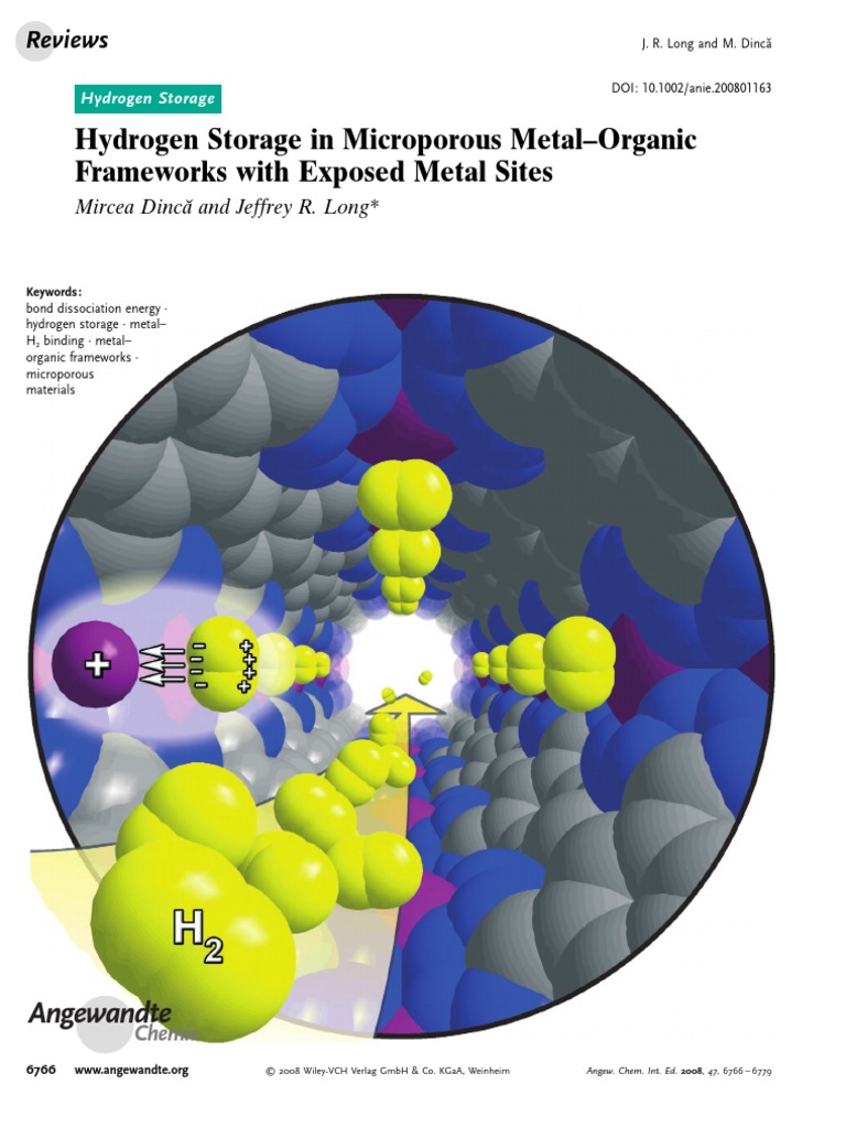 Hydrogen Storage | PDF | Adsorption | Coordination Complex