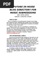 Download A Future in Noise Music Blog Directory by Marilyn Roxie SN14241752 doc pdf