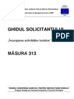 Ghidul Solicitantului Pentru Masura 313 - Versiunea 5 Din Februarie 2011