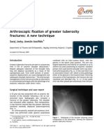 Arthroscopic Fixation of Greater Tuberosity Fractures: A New Technique