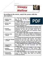 Sleepy Hollow Worksheet