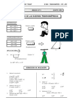 II BIM - 4to. Año - TRIG - Guía 3 - Prop. de Las Razones Tri