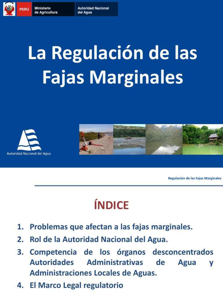 Regulación de Fajas Marginales en Perú | PDF | Reservorio | Inundar