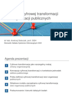 Koncepcja cyfrowej transformacji sieci organizacji publicznych