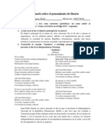 Cuestionario Sobre El Pensamiento de Duarte